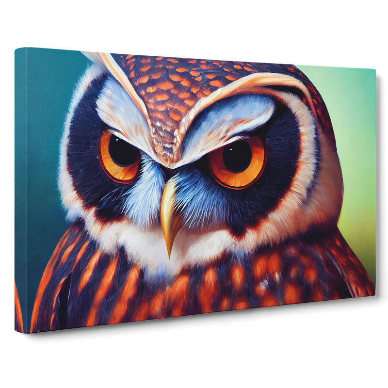 Brilliant Owl - Wrapped Canvas Photograph - Wrapped Canvas, 35cm H x 50cm W x 3cm D
