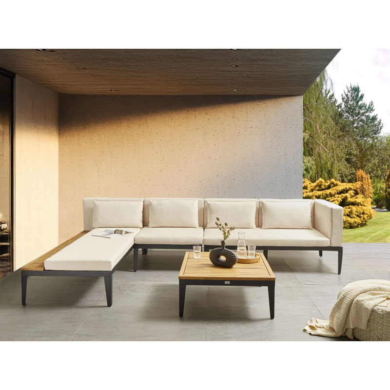 Wicker 4 - Person Garden Lounge Set with Cushions