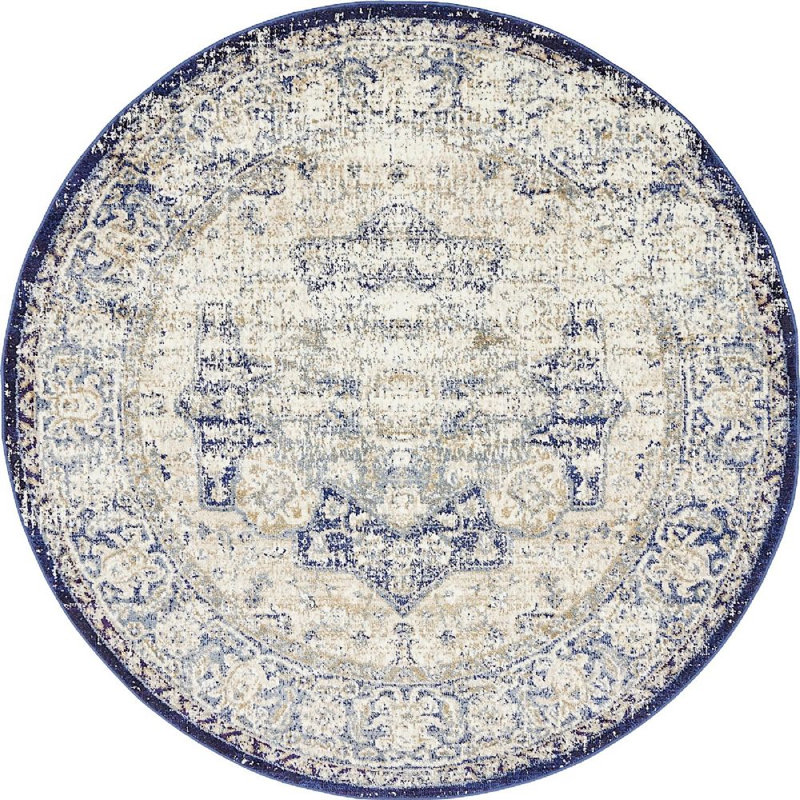 Bellona Ikat Indoor Rug, Round 5'