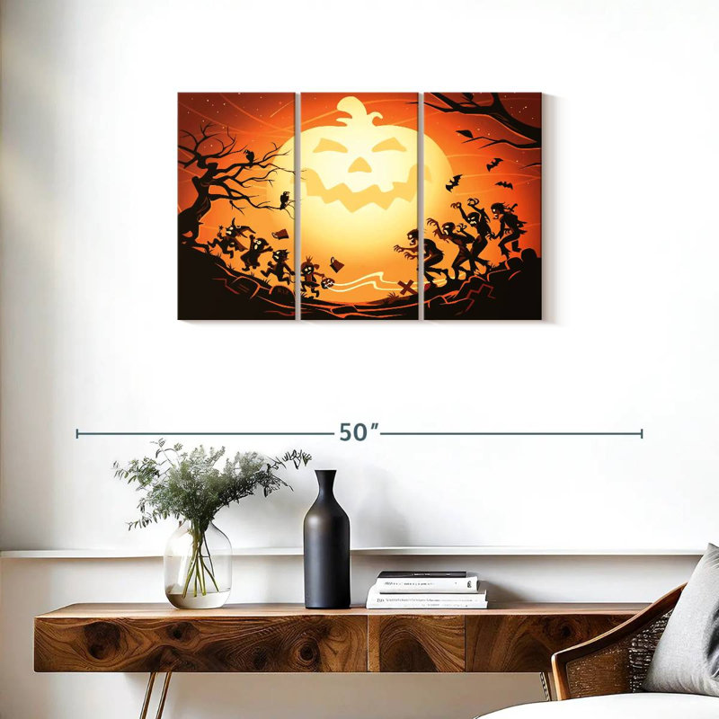 Citrouille d'Halloween Lelend, H 20 po x l 33 po