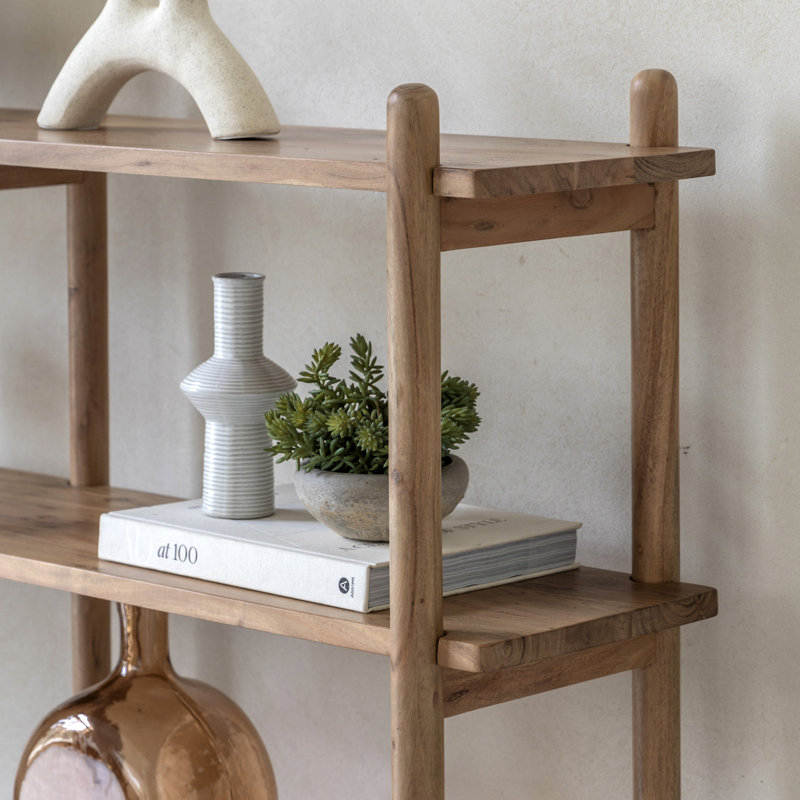 Berlanga 135cm H x 160cm W Solid Wood Standard Bookcase