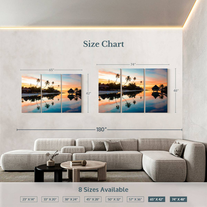 Kavia Palm Beach Reflection, 42" H x 65" W