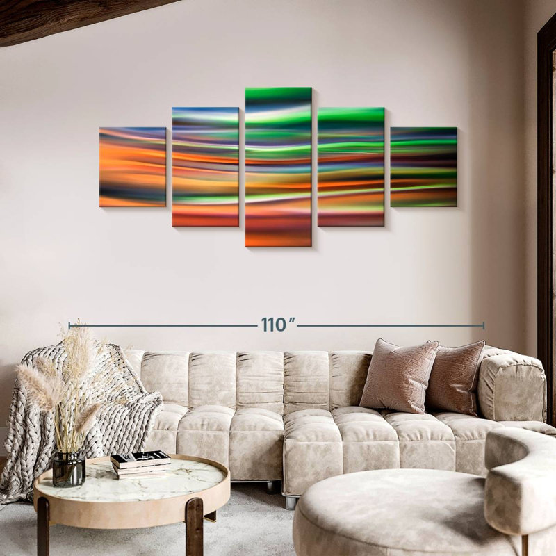 Lumières vertes Aura, H 42 po x l 92 po