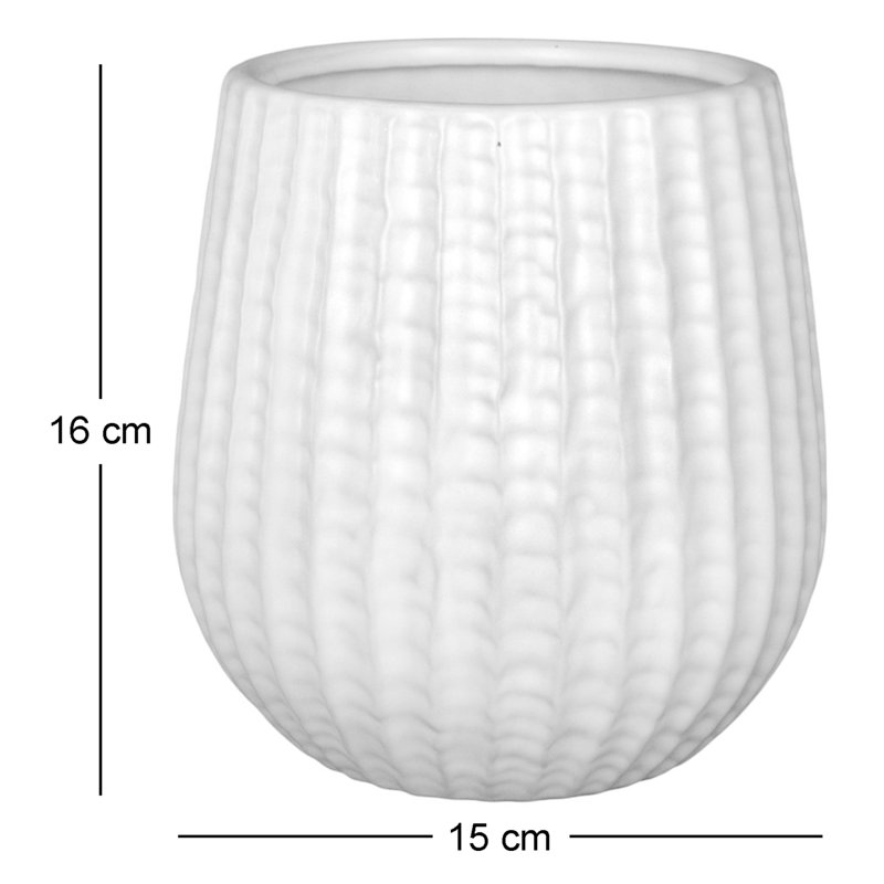 Ceramic Planter Vase Ceramic Cachepot, White
