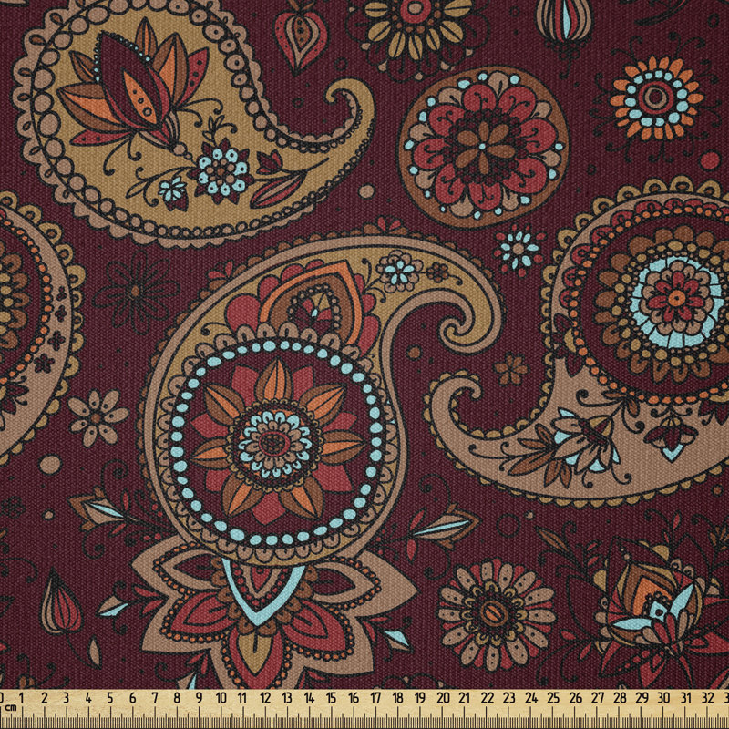 Tissu imprimé Ambesonne Paisley par The Yard, l 36 po x L 180 po
