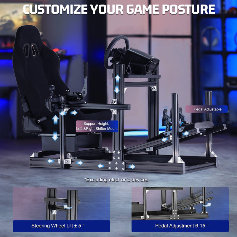 Simulateur de poste de conduite et de jeu ergonomique Anman