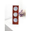 Manufactured Wood Quartz movement / Crystal Alarm Tabletop Clock in Brown Wood