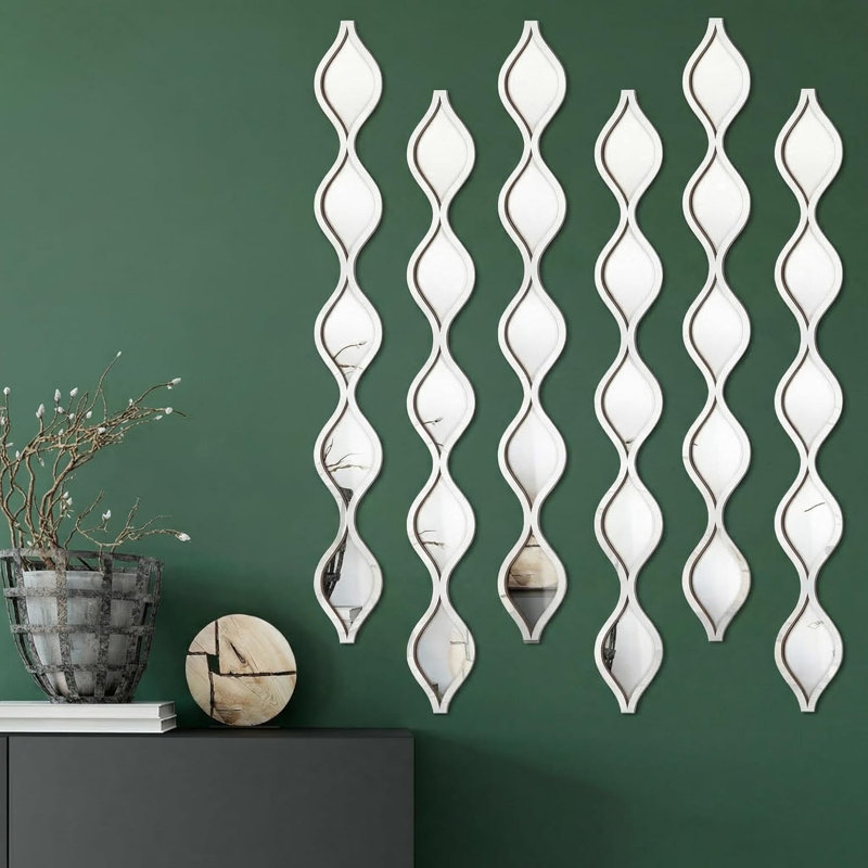 Décoration murale étroite Teardrop, Argent