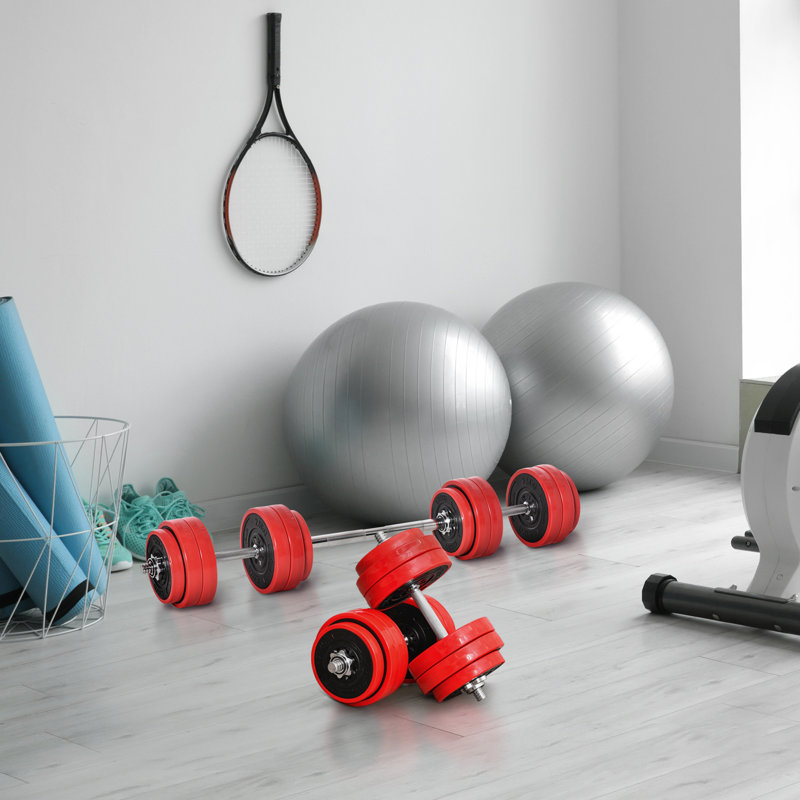Ensemble d'haltères réglables Soozier, 66 lb convertible en haltères pour l'entraînement de musculation à domicile pour femmes et hommes