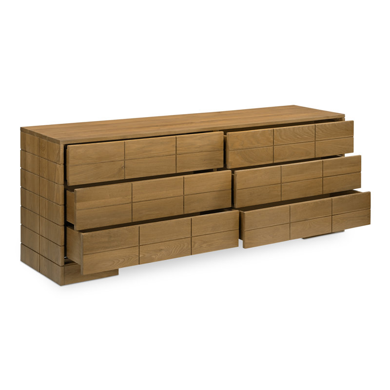 Commode 6 tiroirs Gia - brun