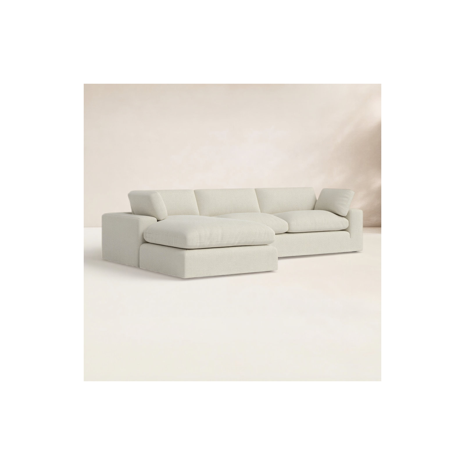 Asher 2 - Piece Upholstered Chaise Sectional, Effie Linen Performance Linen, Left Hand Facing