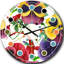 Horloge murale florale botanique rétro-40748330