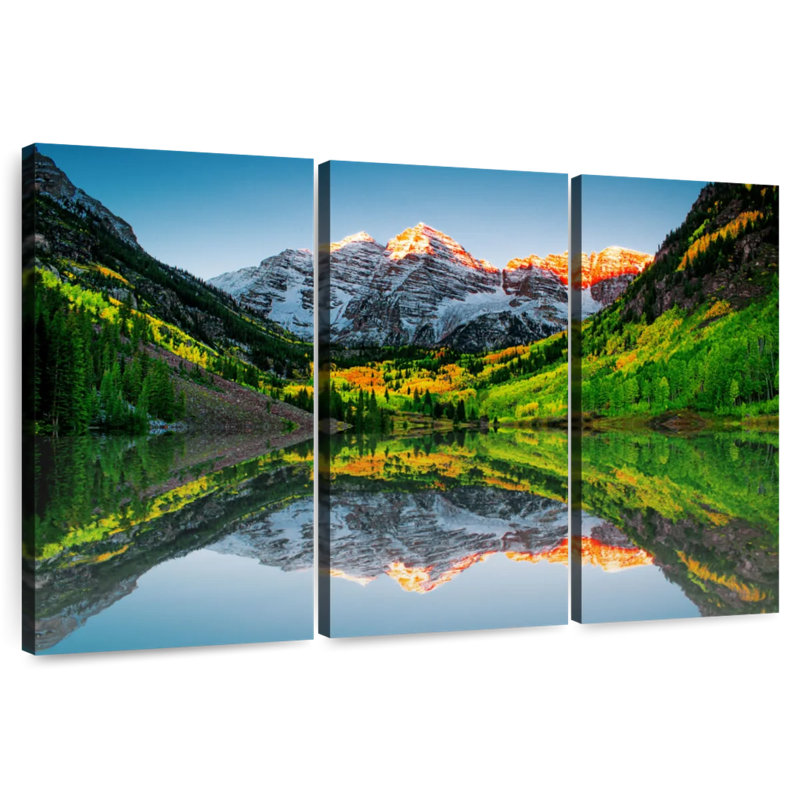 Alvord Maroon Bells Mountain Sunrise, H 48 po x l 74 po
