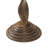 Brown Mango Wood Handmade Intricately Carved Floral Side End Accent Table with Spiral Leg and Elevate Base