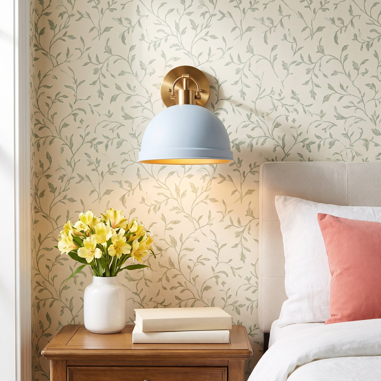 Steel Armed Sconce, Blue