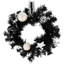 Pre-Lit LED Battery Operated Black Pine Christmas Wreath - 16" - Cool White Lights