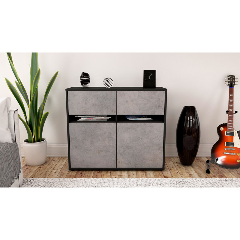 Racine 92cm Sideboard, Anthracite/Concrete