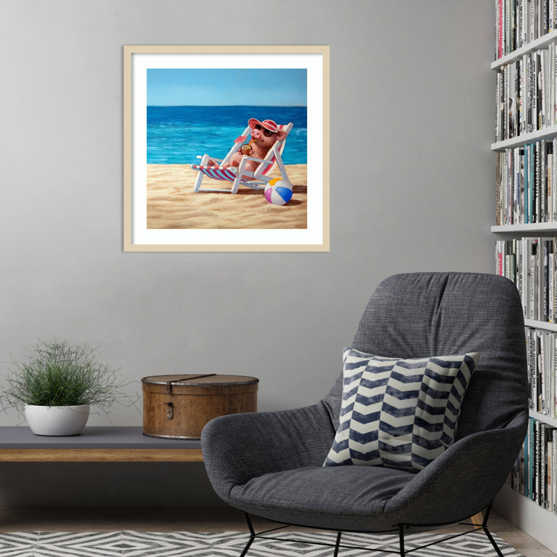 «Hello Sunshine» par Lucia Heffernan, reproduction d'art encadrée sur bois, H 25 po x l 25 po