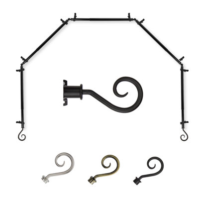 Tringle à rideaux simple ajustable avec baie vitrée de 0,81 po