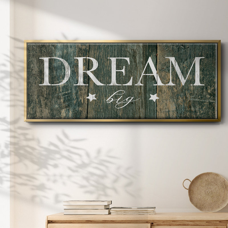 Dream Big- Framed Canvas, 12" H x 30" W