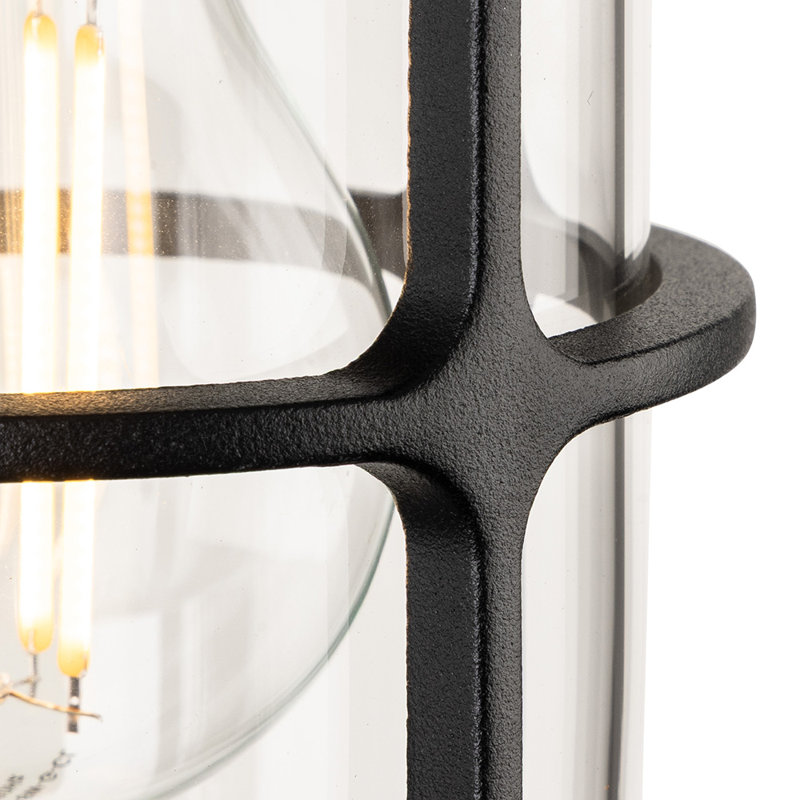 20cm H Outdoor Barn Light, Black