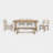 Josanne 6 - Person Trestle Dining Set-408860004