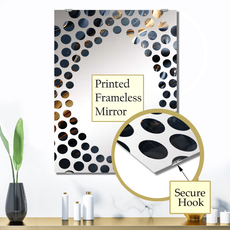 Miroir mural Collages MIR131617, H 32 po x l 24 po, Fusion volcanique IV