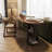 Brown U-Shaped Solid Wood desk-108839981