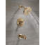 Nicoli 14 Series H2Okinetic Bathtub and Shower Faucet Set, Brushed Gold Shower Head and Handle Set, Valve Trim Kit, Champagne Bronze (Valve Included)-83640494