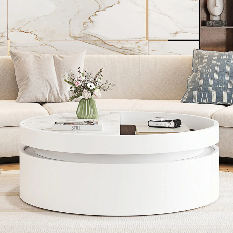 Table basse à plateau relevable avec tiroir