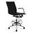 Set of 2 Modern Drafting Chair | Upholstered PU Leather Ribbed Mid Back with Tall Adjustable Base & Leg Rest Swivel, Home, Executive, Conference, Meetings, Armless, No Arms, With Arms-137215024-165170558