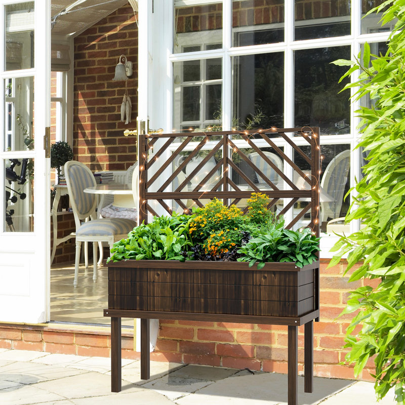 Asie Wood Elevated Planter