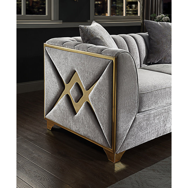 Causeuse de style moderne, Argent argent