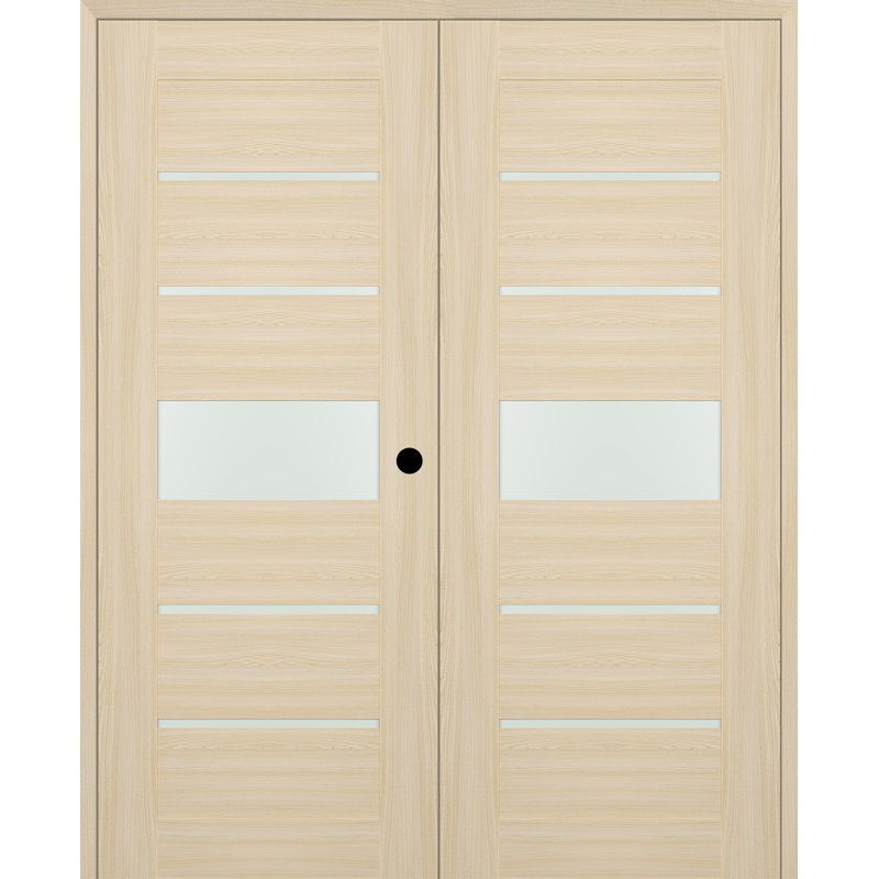 Portes françaises pré-finies en bois manufacturé à panneaux, 35,5 po x 83,23 po, Frêne de la loire, Gauche