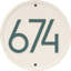 Round Modern Personalized 1-Line Wall Address Plaque-207286683-207286687