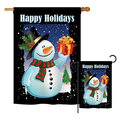 Double Sided 40'' H x 28'' W Polyester Christmas Flag Set