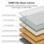 Miroir vertical pleine longueur avec lumière DEL, miroir de plancher illuminé avec support, miroir mural avec cadre mince en alliage d'aluminium pleine longueur