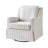 Lillie 30" W Farmhouse Slipcovered Down-blend Swivel Rocking Chair with Pillow Back-2047740742