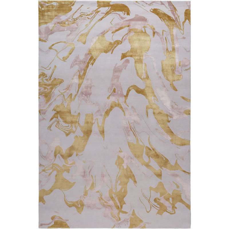 Echo Gold Round Area Rug, Rectangle 5' x 7'6"