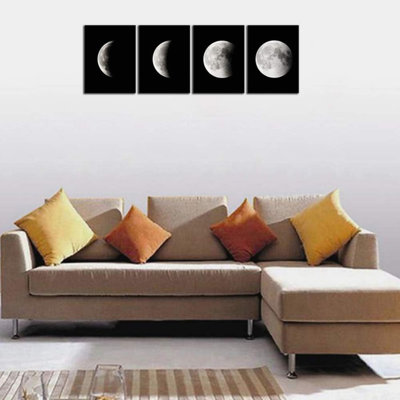 4 Piece No Frame Print on Canvas
