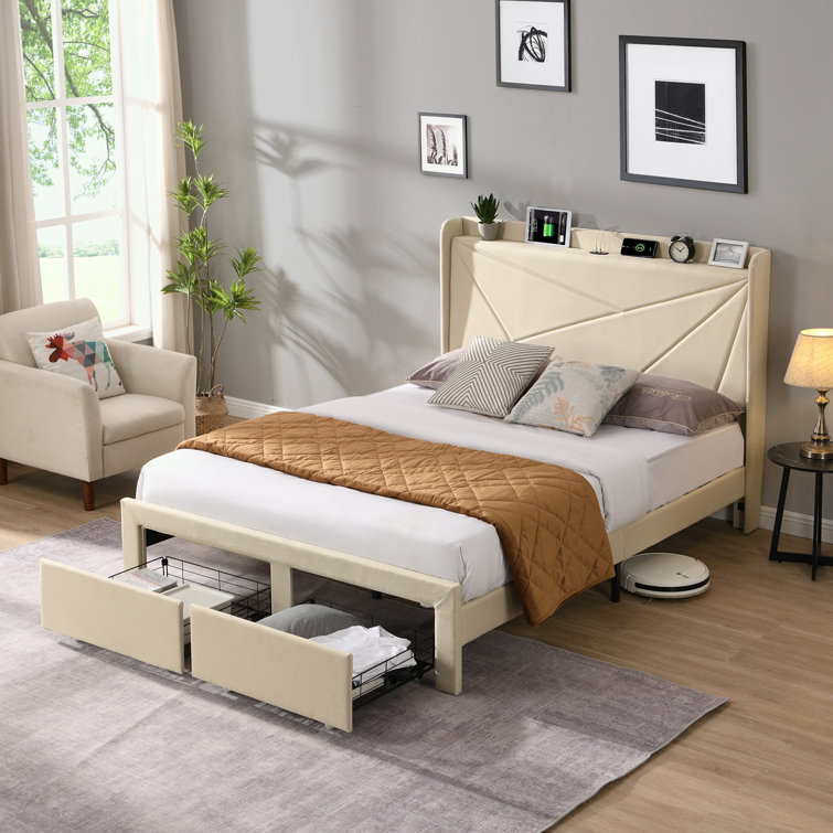 (incomplete)Bed Upholstered Platform Bed