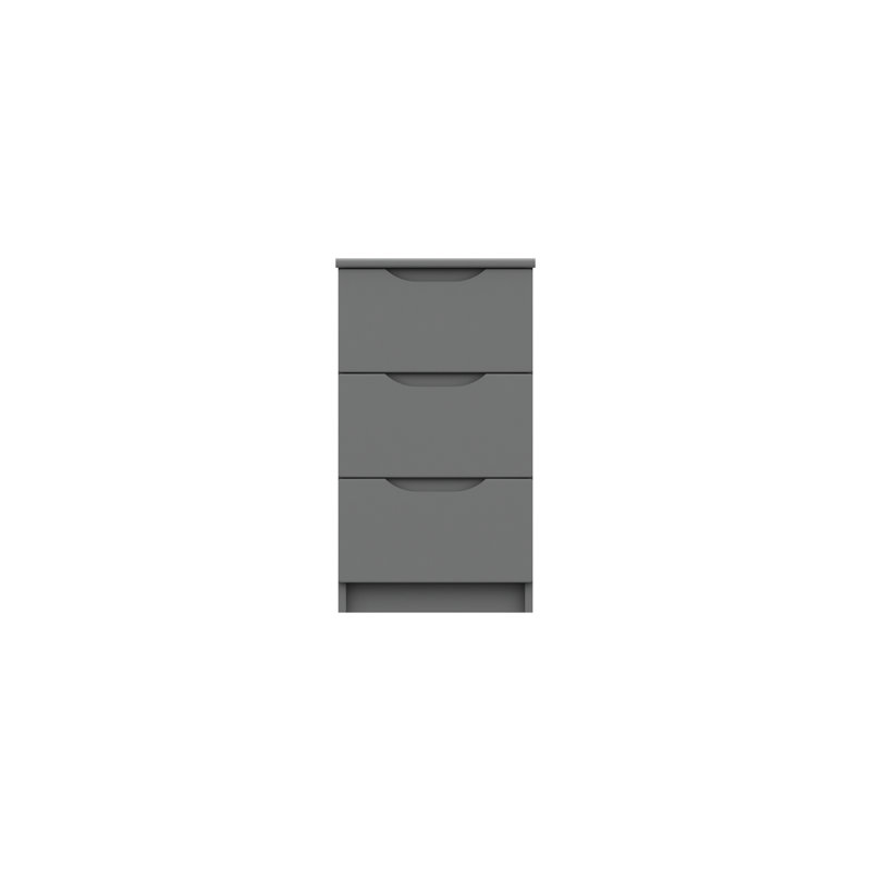 Alianys 38.3cm W Manufactured Wood Bedside Table, Dust Grey Gloss