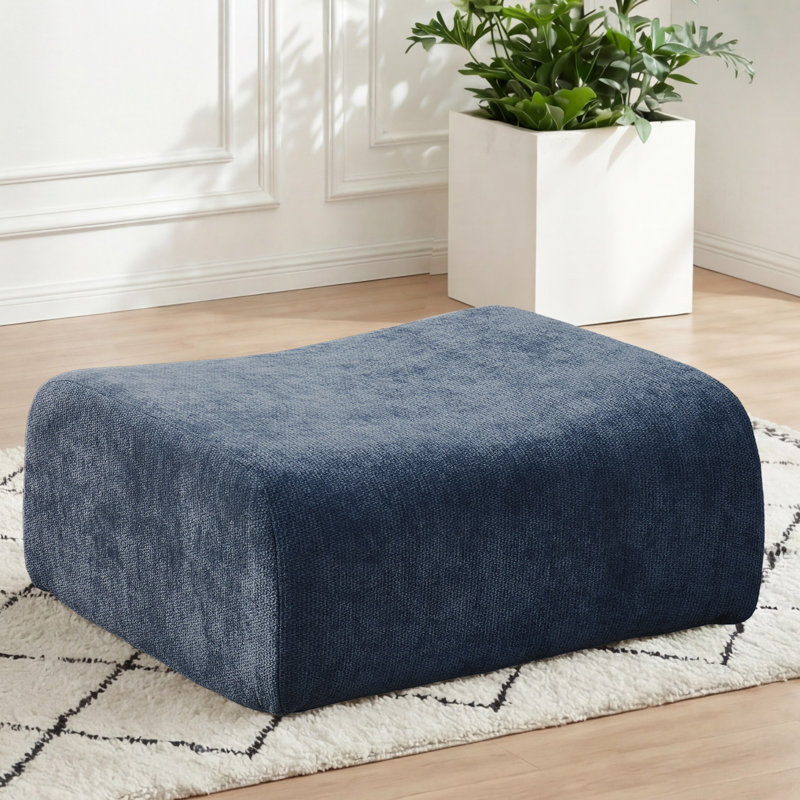 Repose-pieds Chester de 35,4 po Chester, Bleu