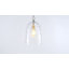 Luminaire suspendu industriel en forme de dôme en verre 1 lumière DEL de 10 po Antwine, nickel / transparent