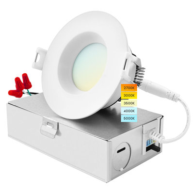 3'' Tunable Color Temperature Dimmable Air-Tight IC Rated LED Canless Recessed Lighting Kit