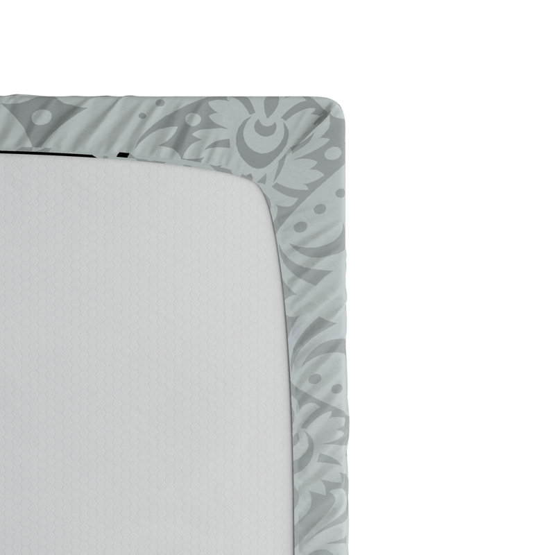 Microfiber Damask Fitted Sheet, Twin Fitted Sheet