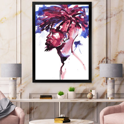 «Handsome African Man Fashion Portrait of Young Guy», peinture sur toile