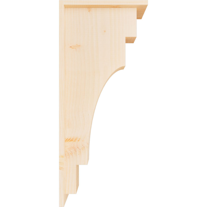 Corbeau méditerranéen avec contre-plaque, H 28 po x l 5,5 po x P 12 po, Sapin de Douglas, Lisse