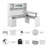 Huckins Adjustable Height L-Shaped Standing Desk-515679564