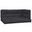  Patio Sofa Set Black Solid Acacia Wood Medium Modular-796760046